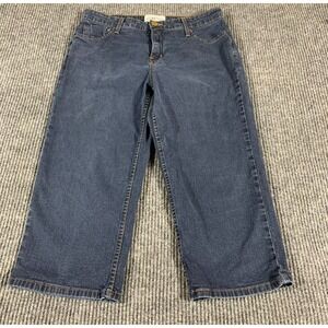 Levis Signature Jeans Misses Womens 14 Blue Denim Cropped 32x20 Cotton‎ Blend